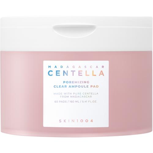 SKIN1004 Madagascar Centella Poremizing Clear Ampoule Pad 60 pads - Ser de fata formulat cu sare roz de Himalaya si extract de Centella Asiatica, care contribuie la ingrijirea porilor vizibili si la metinerea echilibrului de sebum