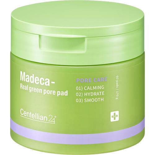 CENTELLIAN24 Madeca Real Green Pore Pad Toner de fata - calmare si hidratare, 60 buc