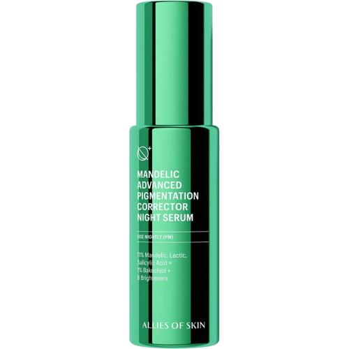 ALLIES OF SKIN Mandelic Pigmentation Corrector - ser de fata formulat cu acid mandelic 11% si bakuchiol 1%, care contribuie la reducerea aspectului tern si a petelor de pigmentare - 30 ml
