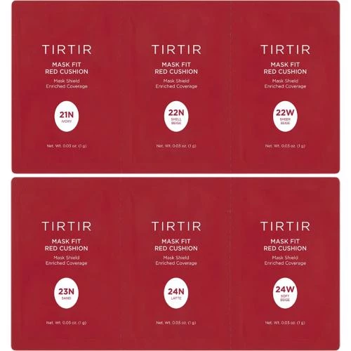 TIRTIR Collection Fond De Ten Mask Fit Red Cushion 21N-24W - Acoperire Impecabila si Finish Matifiant, , 6 x 1gr