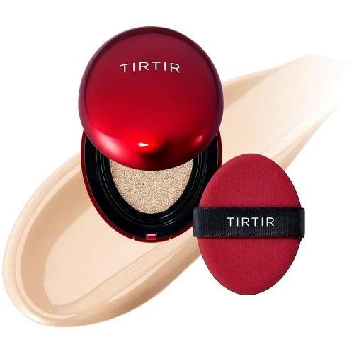 TIRTIR Mask Fit Red Mini Cushion SPF 40 – Fond de Ten Compact cu Protecție Solară, Nuanța 17N Vanilla, 4,5 gr