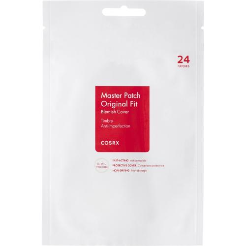 COSRX Master Patch Original Fit, 24 buc - plasturi formulati cu hidrocoloid, care contribuie la absorbirea sebumului si impuritatilor si la mentinerea unei bariere protectoare pentru zona cu imperfectiuni