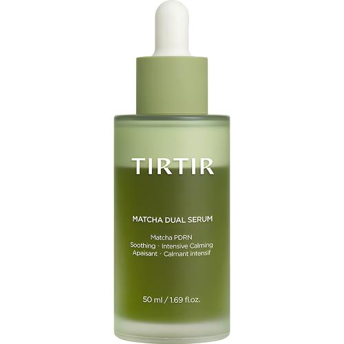 TIRTIR Matcha Dual Serum, 50 ml - ser de fata formulat cu niacinamida si extract de ceai verde, care contribuie la calmarea aspectului de roseata si la uniformizarea tonului si la metinerea luminozitatii naturale a tenului