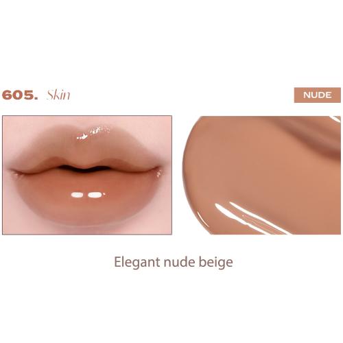 LAKA Maxi Glayer Tint - nuantator pentru buze formulat cu pigmenti semi-transparenti si polimeri filmogeni, care contribuie la aplicare uniforma si la metinerea unui aspect omogen fara dungi - 3.8 gr - 605 Skin