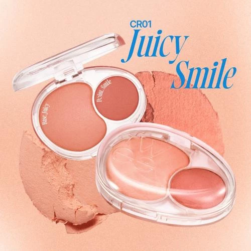 Mellow Dual Blusher Fard de obraz CR01 Juicy Smile 7.2 gr