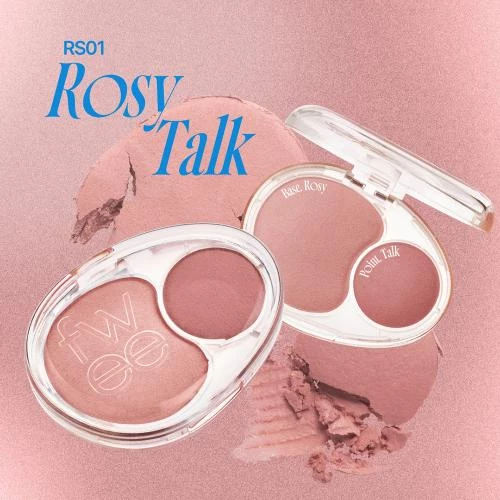 Mellow Dual Blusher Fard de obraz RS01 Rosy Talk 7.2 gr
