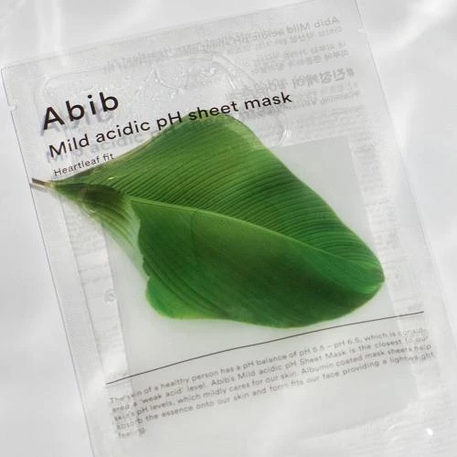 Abib Mild Acidic pH Masca de fata Heartleaf Fit - Calmanta si Hidratare Ten Sensibil, 30 ml