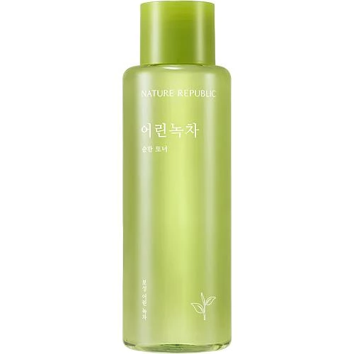 NATURE REPUBLIC Mild Green Tea Toner Toner hidratant pentru fata - Echilibrare pH si calmare acnee, 155 ml