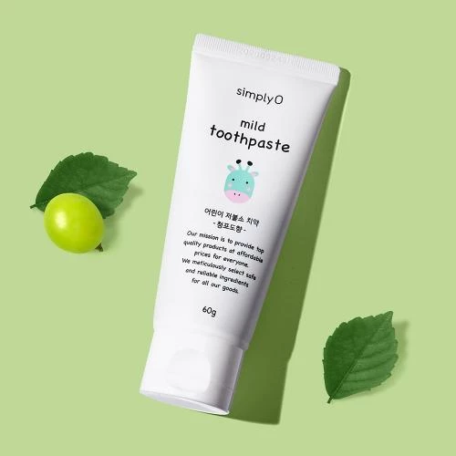 SimplyO Mild Toothpaste Green Grape – Pastă de Dinți pentru Copii cu Aromă de Struguri, 60 g