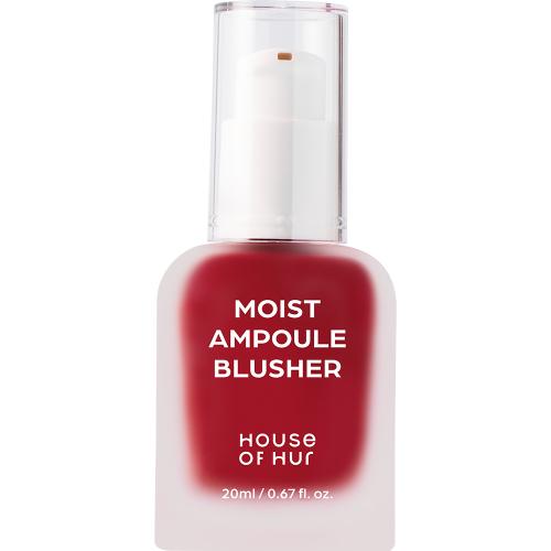 HOUSE OF HUR Moist Ampoule Blusher - fard de obraz lichid cu textura usoara tip ser, care contribuie la oferirea pielii unui plus natural de culoare si luminozitate si la metinerea confortului pielii pe parcursul zilei - 20 ml - 09 Ruby Red