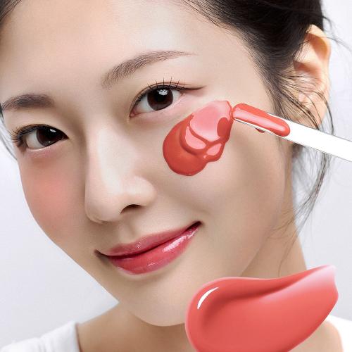 HOUSE OF HUR Moist Ampoule Blusher Mini - fard de obraz lichid cu textura usoara tip ser, care contribuie la oferirea pielii unui plus natural de culoare si luminozitate si la mentinerea confortului pielii - 10 ml - 05 Peach Coral