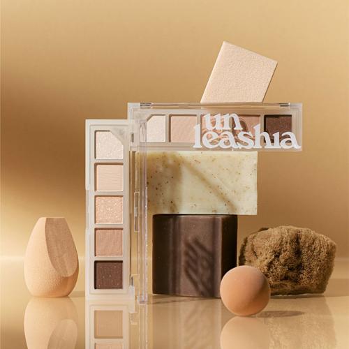 UNLEASHIA Mood Shower Face Palette fard de pleoape No. 3 Nude Shower - luminozitate si evidentiere, 4 gr
