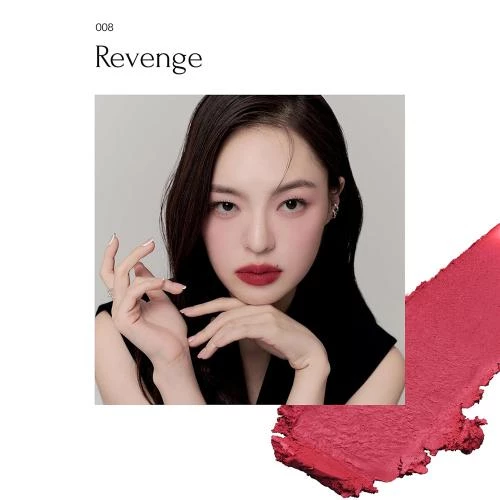 MUZIGAE MANSION Moodwear Blur Ruj Mat 008 Revenge - Hidratare si Volumizare Vegana, 4 gr
