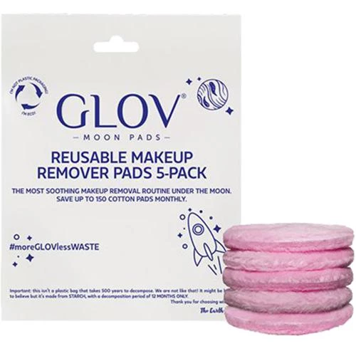 GLOV Eco Line Dischete Demachiante Reutilizabile Moon Pads - Curatare si Demachiere Delicata, 5 bucati