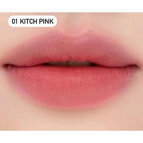 NUSE Mousse Liptual Ruj Lichid 01 Kitch Pink - Hidratare Intensa si Finisaj Mat Catifelat, 4.5 gr