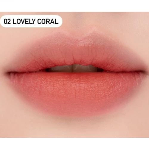 NUSE Mousse Liptual Ruj Lichid 02 Lovey Coral - Hidratare Intensa si Finisaj Mat, 4.5 gr