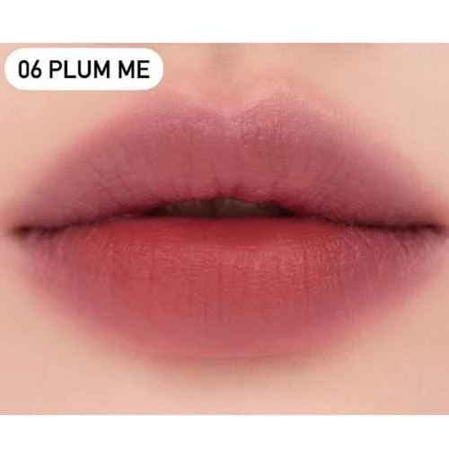 NUSE Mousse Liptual Ruj Lichid Mat 06 Plum Me - Hidratare Profunda si Efect Pudrat, 4.5 gr