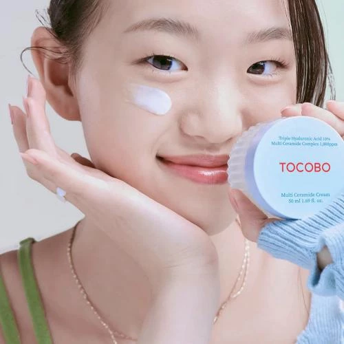 TOCOBO Multi Ceramide Crema pentru fata - Hidratare intensa cu acid hialuronic si ceramide, calmare si protectie piele sensibila
