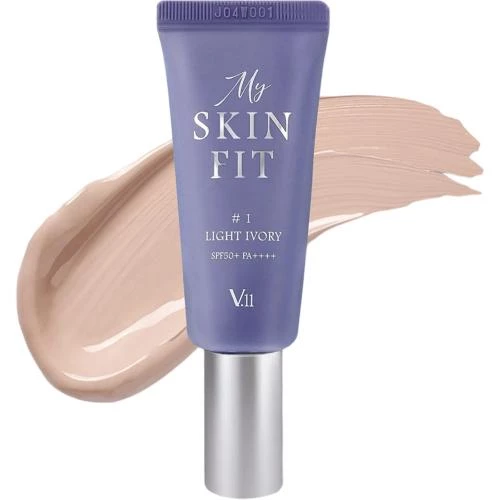 VILLAGE 11 FACTORY MY Skin Fit BB Cream - Crema Coloranta de fata #1 Light Ivory SPF 50+ PA++++ - Protectie UV si hidratare cu Acid Hialuronic si Centella Asiatica, 20 ml