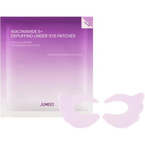 JUMISO Niacinamide 5+ Depuffing Under-Eye Patches 10 gr - Plasturi pentru ochi formulati cu niacinamida si cafeina, care contribuie la diminuarea aspectului pungilor de sub ochi si al cearcanelor