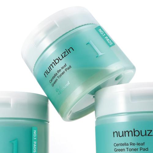 Numbuzin Centella Re-leaf Dischete Tonice Calmante 70 buc - Hidratare si Calmare Ten Acneic, 150 ml