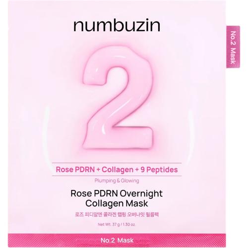 No.2 Rose PDRN Overnight Collagen Hydrogel Mask Masca de fata 37 gr