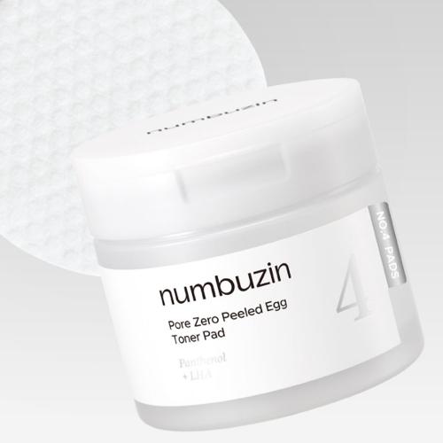 NUMBUZIN No.4 Pore Zero dischete tonice exfoliante - exfoliere blanda si reducerea porilor, 70 buc