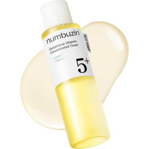 NUMBUZIN No.5+ Glutathione Vitamin Concentrated Toner - toner de fata formulat cu niacinamida si glutation, care contribuie la uniformizarea nuantei pielii si la hidratare - 200 ml