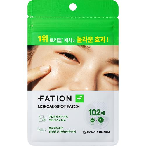 FATION Nosca9 Spot Patch - Plasturi hidrocoloidali formulati cu acid salicilic si niacinamida, care contribuie la ingrijirea locala a imperfectiunilor si la metinerea confortului pielii, 102 buc