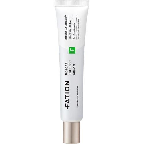 FATION Nosca9 Trouble Cream, 45 ml - Crema de fata formulata cu pantenol si ceramide, care contribuie la ingrijirea tenului sensibil, reactiv si predispus la imperfectiuni si la metinerea barierei cutanate