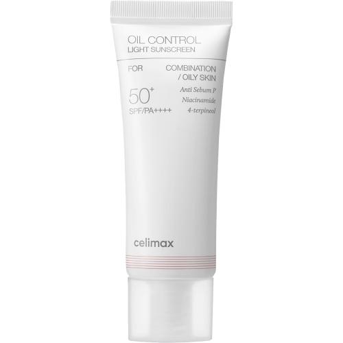 CELIMAX Oil Control Light Sunscreen SPF 50+ PA++++, 40 ml - crema de fata formulata cu niacinamida si acid hialuronic, care contribuie la protectia pielii de radiatiile UV si la mentinerea hidratarii