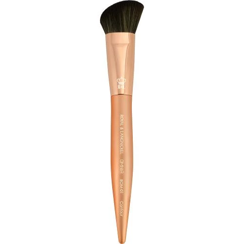 ROYAL AND LANGNICKEL Omnia Rose Gold Pensula pentru aplicarea conturului RG101 - Definire si Estompare Profesionala, Filamente Sintetice Ultra Moi, 1 buc