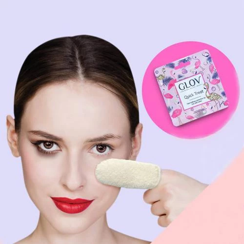 GLOV Quick Treat Manusa pentru demachiere Albastru - Corectare Machiaj Rapida si Usoara, 8 cm