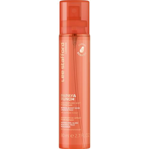 LEE STAFFORD Papaya Punch Hair Perfume Mist, 80 ml - mist pentru par formulata cu extract de floarea-soarelui, care contribuie la protejarea parului impotriva efectelor asociate expunerii la caldura, radiatii UV si factori de mediu precum poluarea urbana