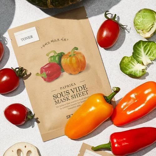 SKINFOOD Paprika Sous Vide Masca tip Servetel - Hidratare Intensiva si Revitalizare, 18 gr