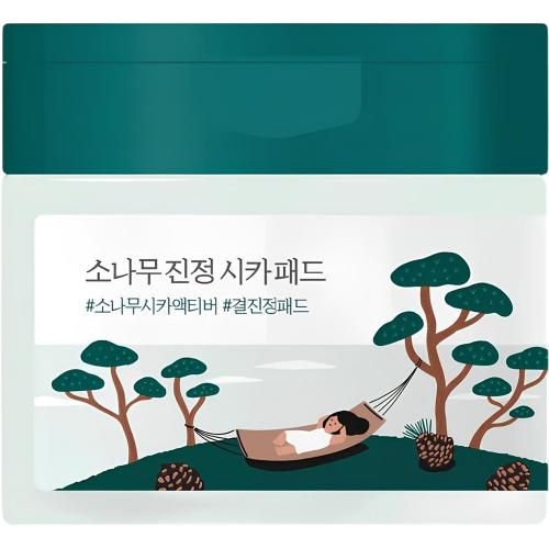 ROUND LAB Pine Calming Cica Pad, , 50 buc - dischete formulate cu extract de pin si PHA (gluconolactona), care contribuie la exfolierea delicata si la calmarea pielii predispuse la imperfectiuni