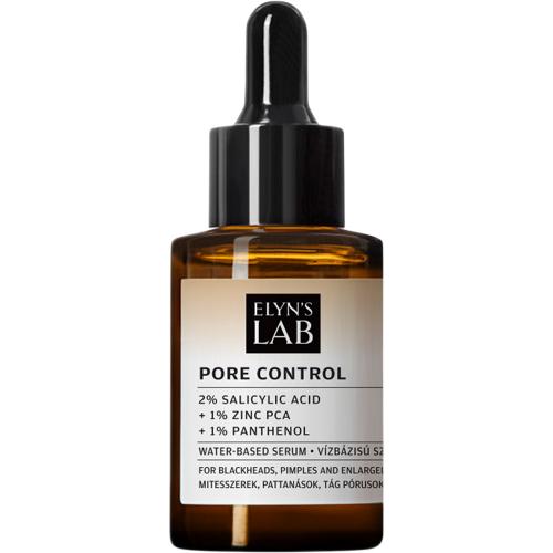 ELYN'S LAB Pore control - ser de fata formulat cu Acid Salicilic si Zinc PCA, care contribuie la eliminarea celulelor moarte acumulate in profunzimea porilor si la reglarea productiei de sebum - 30 ml