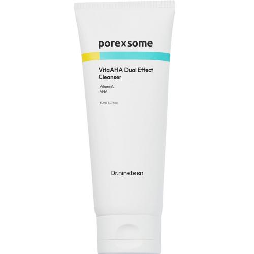 DR.NINETEEN PoreXsome VitaAHA Dual Effect Cleanser, 150 ml - Exfoliant formulat cu AHA si vitamina C, care contribuie la indepartarea celulelor moarte