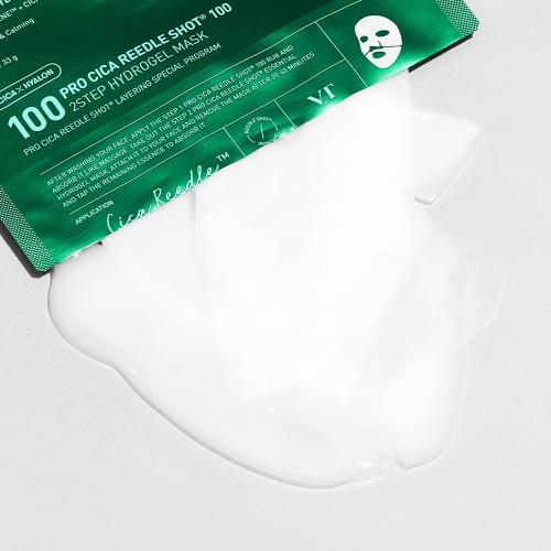 VT COSMETICS Pro Cica Reedle Shot 100 2 Step Hydrogel Mask masca de fata - hidratare si calmare, 33 gr