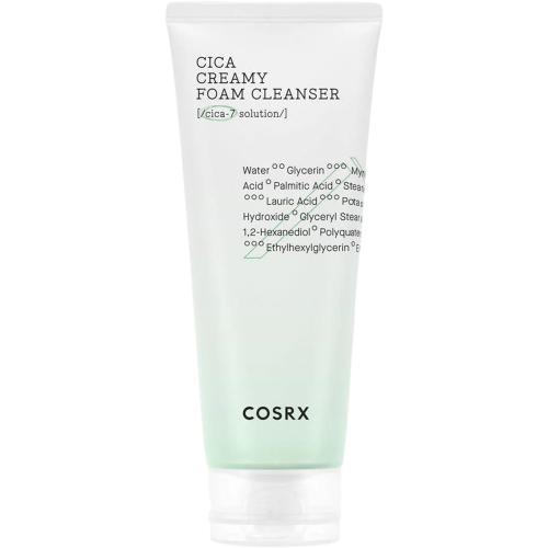 COSRX Cica Creamy Cleanser, 150 ml - spuma de curatare formulata cu complexul Pure Fit CICA-7 si extract de scoarta Pinus Pinaster, care contribuie la eliminarea impuritatilor si murdariei din pori