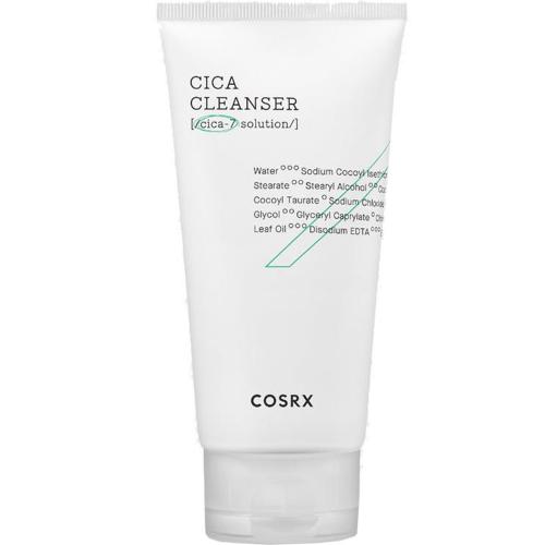 COSRX Pure Fit Cica Cleanser, 150 ml - spuma de curatare formulata cu complexul Pure Fit CICA-7 si extract de scoarta Pinus Pinaster, care contribuie la eliminarea impuritatilor si murdariei din pori si la mentinerea barierei naturale a umezelii a pielii