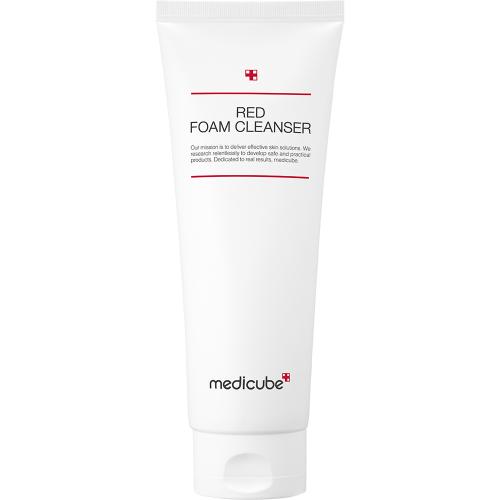 MEDICUBE Red Foam Cleanser - spuma de curatare formulata cu acid salicilic si extract de Sophora Angustifolia, care contribuie la curatarea porilor si la metinerea echilibrului pielii - 120 ml