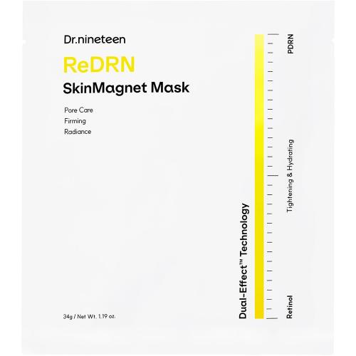 DR.NINETEEN ReDRN Skin Magnet Mask 34 gr - Masca de fata formulata cu retinol si peptide, care contribuie la rafinarea aspectului porilor si la mentinerea hidratarii pielii