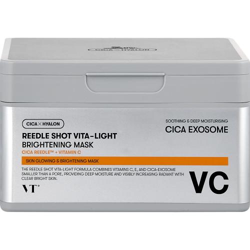 VT COSMETICS Reedle Shot Vita-Light Mask masti de fata - luminozitate si hidratare, 30 buc