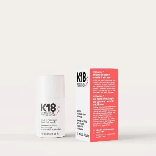 K18 Biomimetic Hairscience Masca Leave-In pentru Reparare Intensiva 15 ml - Reparare Profunda si Fortifiere Anti-rupere pentru Par Degradat, 15 ml