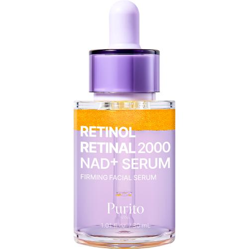 PURITO Retinol Retinal 2000 Nad+Serum, 30 ml - ser de fata formulat cu retinol si retinal, care contribuie la netezirea pielii si la obtinerea unui aspect mai uniform si mai luminos