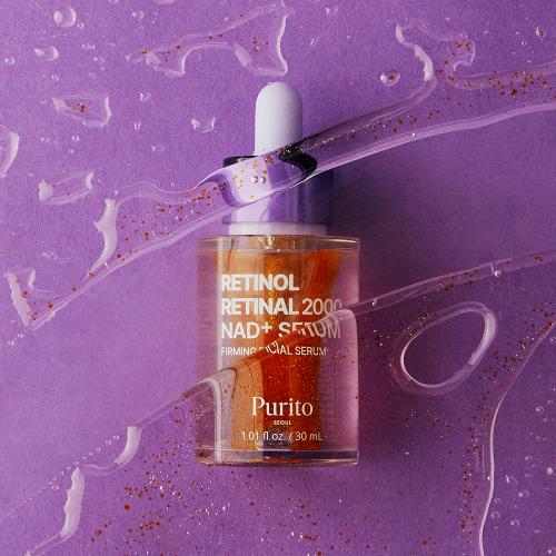 PURITO Retinol Retinal 2000 Nad+Serum, 30 ml - ser de fata formulat cu retinol si retinal, care contribuie la netezirea pielii si la obtinerea unui aspect mai uniform si mai luminos