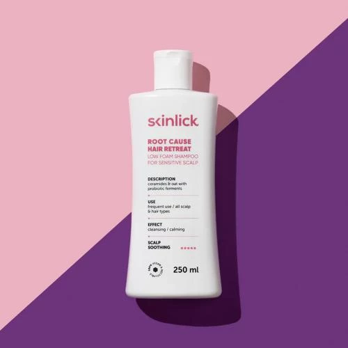 SKINLICK Root Cause Sampon pentru Par Delicat - Curatare Blanda si Hidratare cu Ceramide si Probiotice, 250 ml