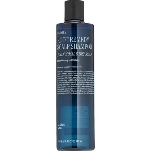 CURLY SHYLL Root Remedy Scalp Shampoo For Normal and Dry Scalp, 360ml - sampon formulat cu ulei de argan si ulei de jojoba, care contribuie la curatarea scalpului si a parului fara senzatie de uscaciune si la mentinerea confortului scalpului normal si uscat