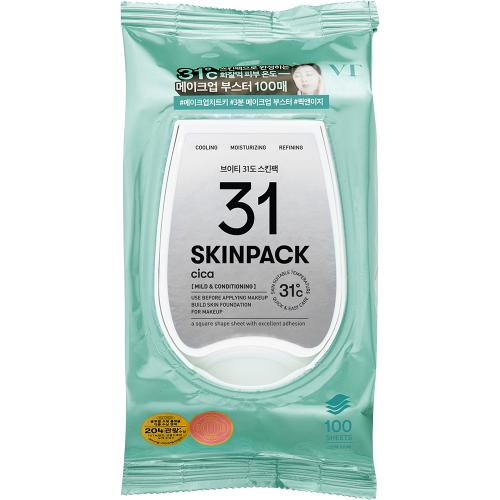VT COSMETICS Skin Pack Sheet Mask Cica masca de fata - hidratare si calmare, 100 buc
